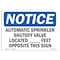 Signmission OSHA Notice Sign, 10" H, Rigid Plastic, Automatic Sprinkler Shutoff Valve Located Sign, Landscape OS-NS-P-1014-L-10269 - alternate 1